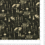 Blank - Printed Cotton - DARKLY ENCHANTED - 008 - Black
