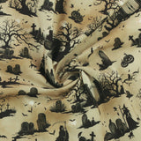 Blank - Printed Cotton - DARKLY ENCHANTED - 010 - Grey Mist