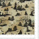 Blank - Printed Cotton - DARKLY ENCHANTED - 010 - Grey Mist