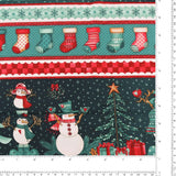 Henry Glass - Printed Cotton - GIFTS OF GRATITUDE - 002 - Green