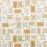 Henry Glass - Printed Cotton - GIFTS OF GRATITUDE - 007 - Cream