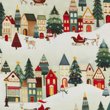 Henry Glass - Coton imprimé - <NORDIC HOLIDAY VILLAGE> - 001 - Blanc Cassé