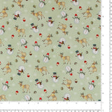 Henry Glass - Printed Cotton - NORDIC HOLIDAY VILLAGE - 004 - Mint