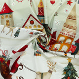 Henry Glass - Panneau de Coton imprimé 36 x 45 po (91 x 112 cm) - <NORDIC HOLIDAY VILLAGE> - 005 - Multicouleur