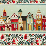 Henry Glass - Printed Cotton - NORDIC HOLIDAY VILLAGE - 007 -Mint