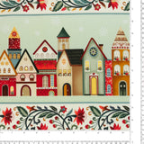 Henry Glass - Printed Cotton - NORDIC HOLIDAY VILLAGE - 007 -Mint