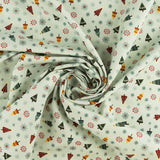 Henry Glass - Printed Cotton - NORDIC HOLIDAY VILLAGE - 008 - Light Blue