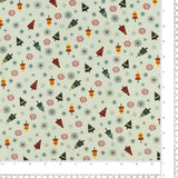 Henry Glass - Printed Cotton - NORDIC HOLIDAY VILLAGE - 008 - Light Blue