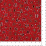 Henry Glass - Coton imprimé - <NORDIC HOLIDAY VILLAGE> - 010 - Rouge