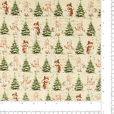 Blank - Printed Cotton - CHRISTMAS MAGIC - 002 - Ivory