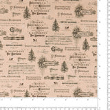 Blank - Printed Cotton - CHRISTMAS MAGIC - 004 - Pink