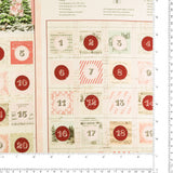 Blank - Printed Cotton Panel 36 x 44 in (91 x 112 cm) - CHRISTMAS MAGIC - 010 -  Red