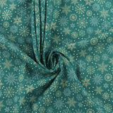 Blank - Printed Cotton - HOLLY JOLLY CALICO - 005 - Teal