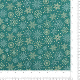 Blank - Printed Cotton - HOLLY JOLLY CALICO - 005 - Teal