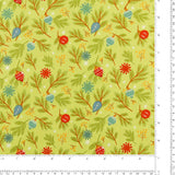 Blank - Printed Cotton - HOLLY JOLLY CALICO - 010 - Green