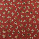 Blank - Printed Cotton - GEARS & GARLAND - 001 - Red