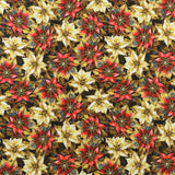 Blank - Printed Cotton - GEARS & GARLAND - 004 - Black