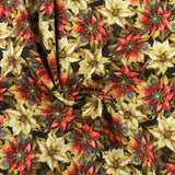 Blank - Printed Cotton - GEARS & GARLAND - 004 - Black