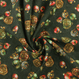 Blank - Coton imprimé - <GEARS &amp; GARLAND> - 005 - Vert Foncé