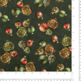 Blank - Coton imprimé - <GEARS &amp; GARLAND> - 005 - Vert Foncé