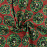 Blank - Coton imprimé - <GEARS &amp; GARLAND> - 006 - Rouge