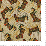 Blank - Coton imprimé - <GEARS &amp; GARLAND> - 007 - Crème