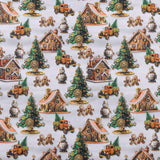 Blank - Coton imprimé - <GEARS &amp; GARLAND> - 009 - Blanc