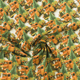 Blank - Printed Cotton - GEARS & GARLAND - 010 - White