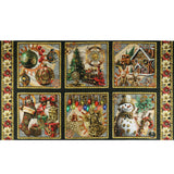 Blank - Panneau de Coton imprimé 24 x 44 po (61 x 112 cm) - <GEARS &amp; GARLAND> - 011 - Multicouleur