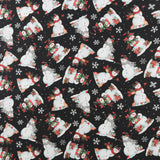 3 Wishes Fabrics - Printed Cotton - FROSTY HOLLOW - 001 - Black