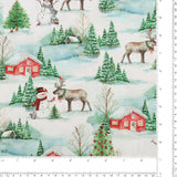 3 Wishes Fabrics - Printed Cotton - FROSTY HOLLOW - 002 - White