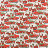 3 Wishes Fabrics - Printed Cotton - FROSTY HOLLOW - 003 - Red