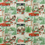 3 Wishes Fabrics - Printed Cotton - FROSTY HOLLOW - 004 - Green