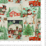 3 Wishes Fabrics - Printed Cotton - FROSTY HOLLOW - 004 - Green