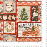 3 Wishes Fabrics - Coton imprimé - <VERY MERRY GINGERBREAD> - 004 - Multicouleur