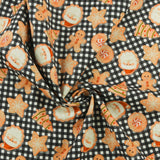 3 Wishes Fabrics - Coton imprimé - <VERY MERRY GINGERBREAD> - 007 - Noir