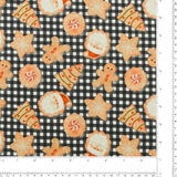 3 Wishes Fabrics - Coton imprimé - <VERY MERRY GINGERBREAD> - 007 - Noir