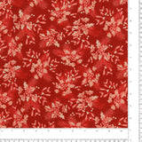Studio E - Printed Cotton - HOLIDAY FEATHER & FLOURISH - 001 - Red