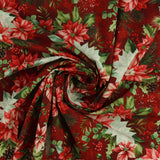 Studio E - Coton imprimé - <HOLIDAY FEATHER &amp; FLOURISH> - 002 - Rouge foncé