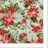 Studio E - Coton imprimé - <HOLIDAY FEATHER &amp; FLOURISH> - 003 - Blanc Cassé