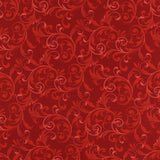 Studio E - Coton imprimé - <HOLIDAY FEATHER &amp; FLOURISH> - 004 - Rouge
