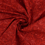 Studio E - Coton imprimé - <HOLIDAY FEATHER &amp; FLOURISH> - 004 - Rouge