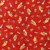 Studio E - Printed Cotton - CHRISTMAS at POOH CORNER - 003 - Red