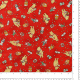 Studio E - Printed Cotton - CHRISTMAS at POOH CORNER - 003 - Red