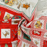 Studio E - Printed Cotton Panel 36 x 44 in (91 x 112 cm) - CHRISTMAS at POOH CORNER - 009 - Multicolor