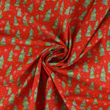 Bernatex - Printed Cotton - SNOW JOY - 001 - Red