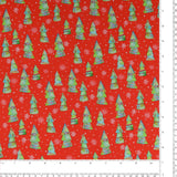 Bernatex - Printed Cotton - SNOW JOY - 001 - Red