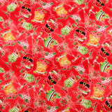 3 Wishes Fabrics - Coton imprimé - <HAPPY ALCOHOLIDAYS> - 003 - Melon d'eau