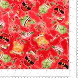 3 Wishes Fabrics - Coton imprimé - <HAPPY ALCOHOLIDAYS> - 003 - Melon d'eau