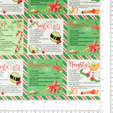3 Wishes Fabrics - Coton imprimé - <HAPPY ALCOHOLIDAYS> - 005 - Multicouleur